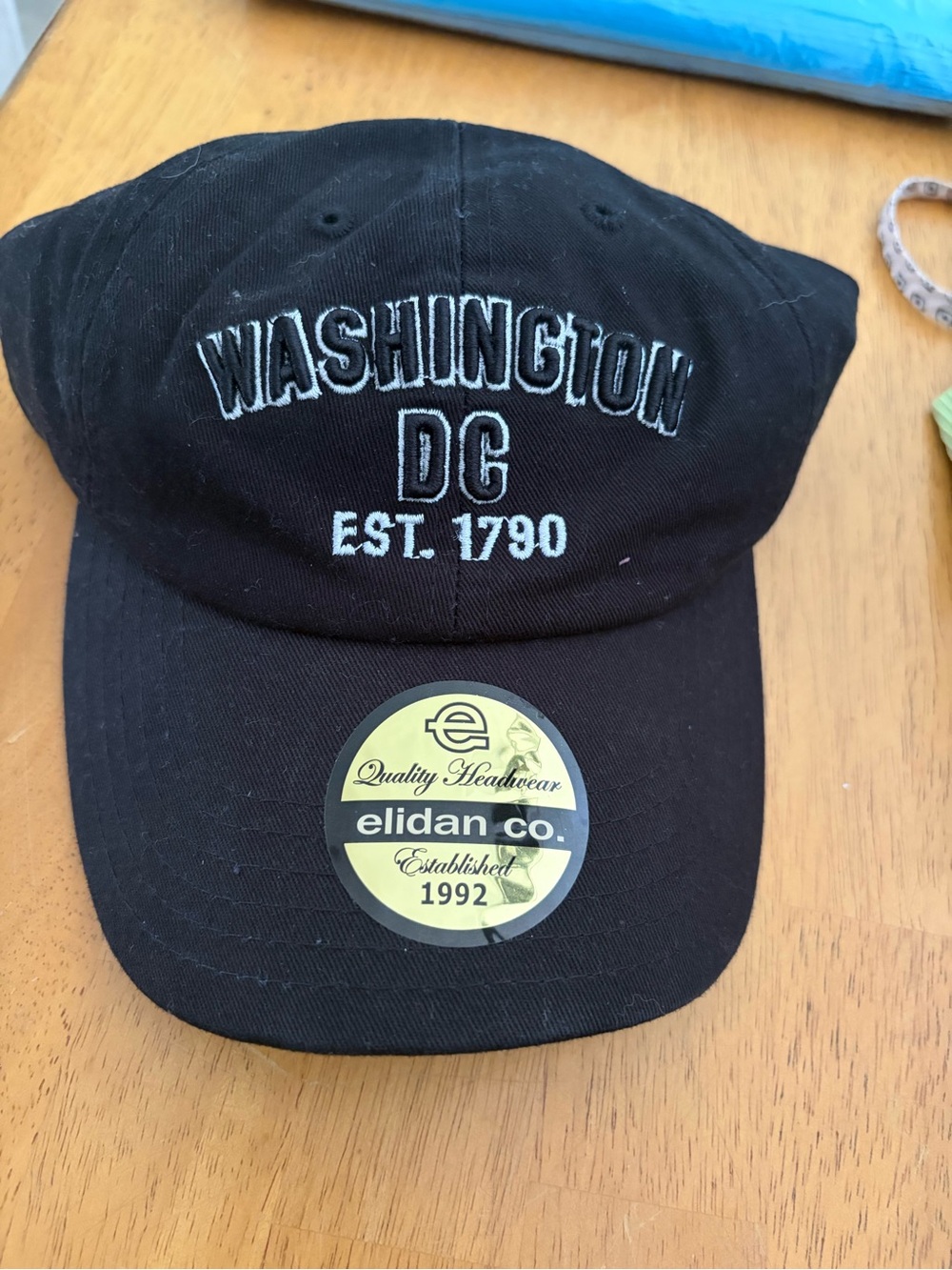 DC Black Washington DC Est. 1790 Embroidered Baseball Cap